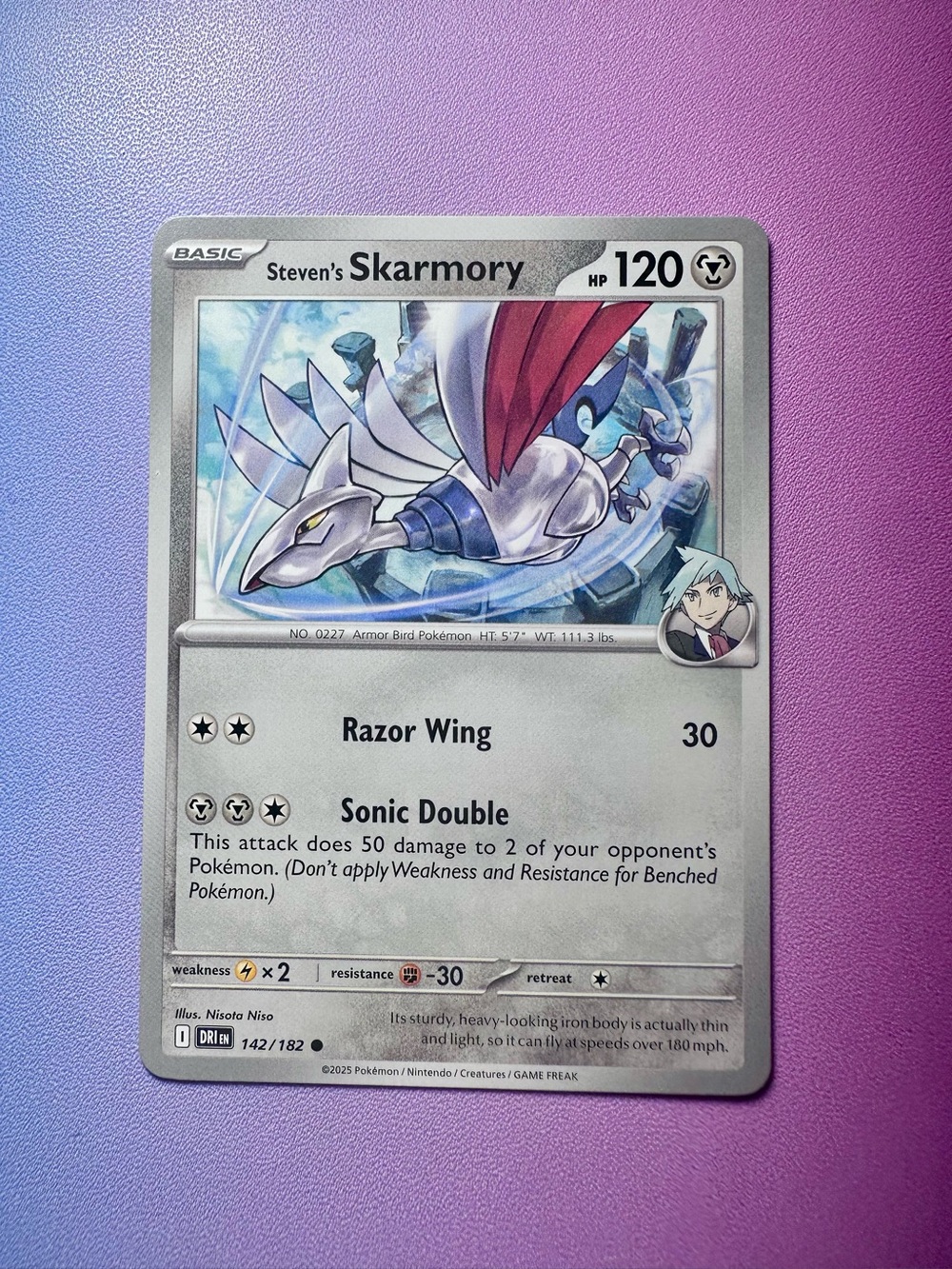 steven’s skarmory - 142/182 (common) — pokemon: destined rivals